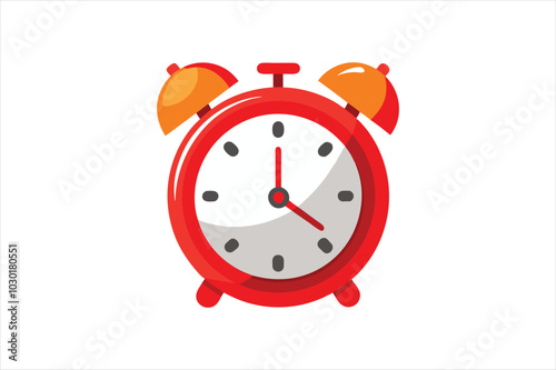 Beautiful table clock vector art illustration