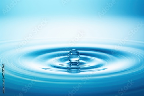 Ripple water drop blue.