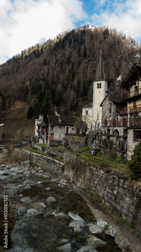 small village of carcoforo in sermenza valley photo