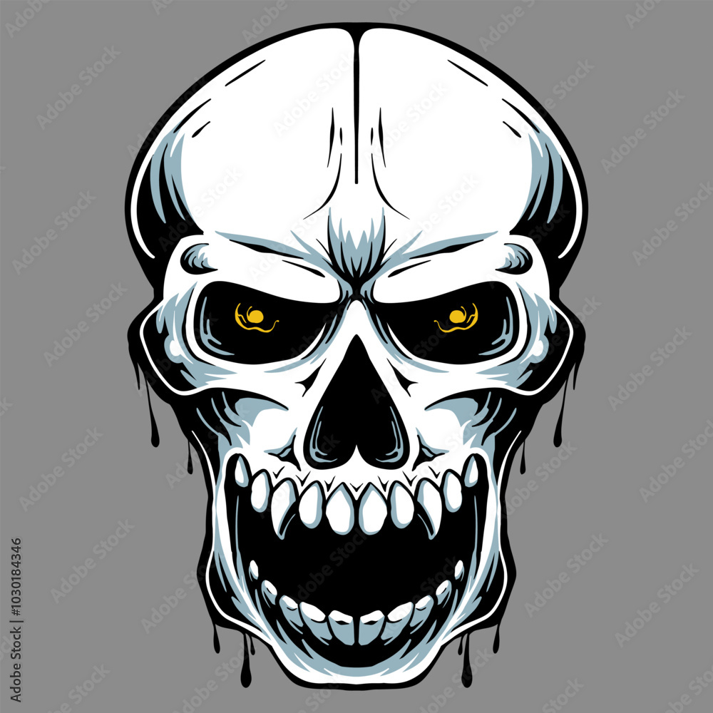 Fototapeta premium Skull Head Illustration Skull Mascot