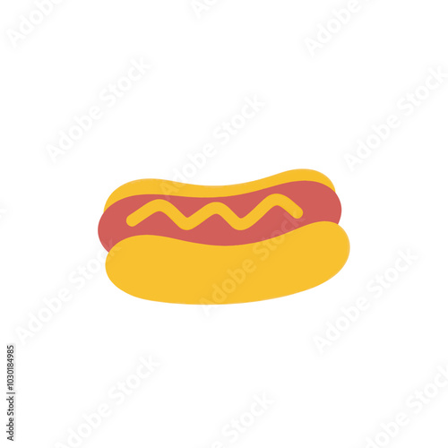 simple hotdog logo for fast food business