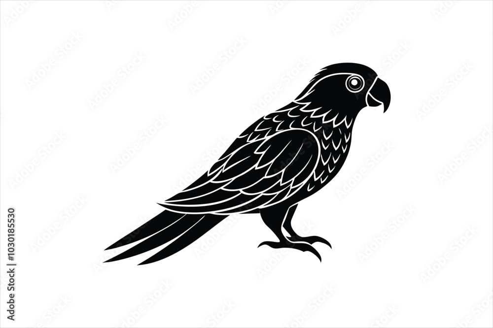 Fototapeta premium Cute parrot bird vector art illustration