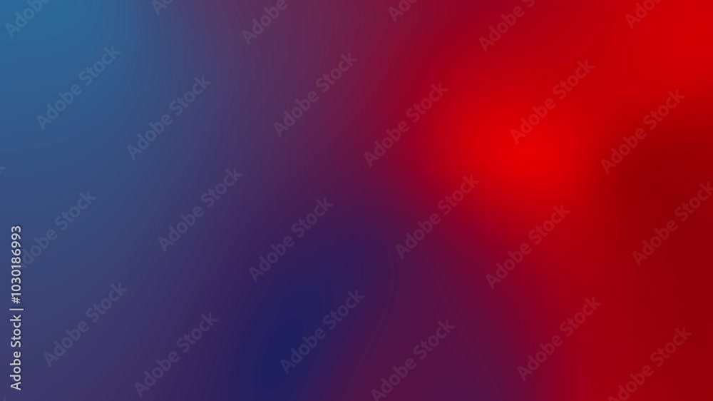 Abstract blurred background with a gradient of blue and red colors.