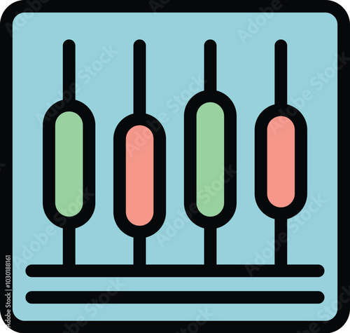 This icon represents an audio control panel with faders for adjusting sound levels