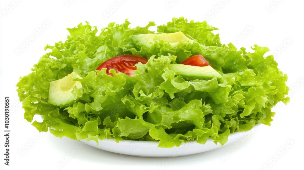 Fresh Green Salad with Tomatoes and Cucumbers Fresh Green Salad with Tomatoes and Cucumbers