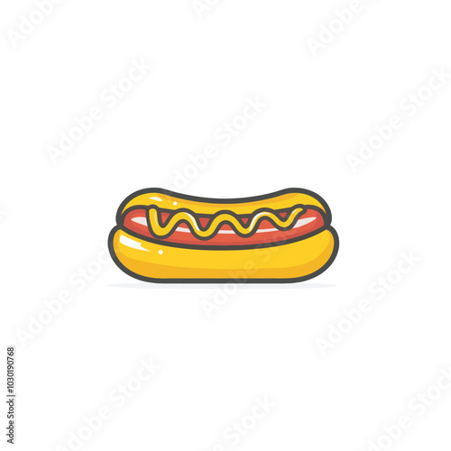 simple hotdog logo for fast food business
