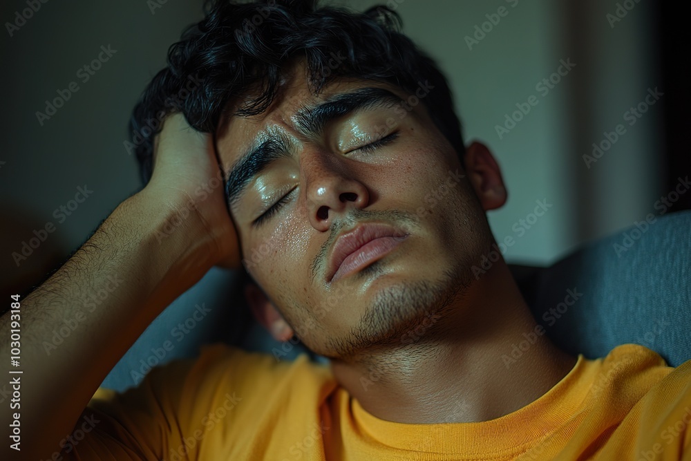 Man Feeling Headache While Thinking About a Problem Man Feeling Headache While Thinking About a Problem