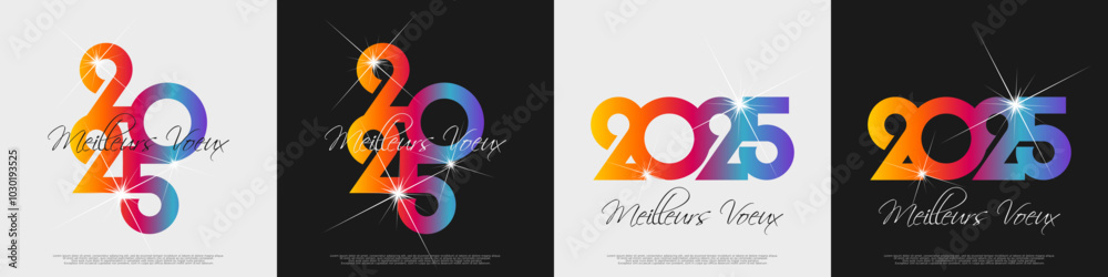 custom made wallpaper toronto digitalBonne année - meilleurs vœux 2025 - vecteur pour affiche, bannière, salutation et célébration du nouvel an 2025.
