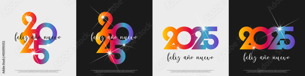 Obraz premium 2025 - feliz año nuevo