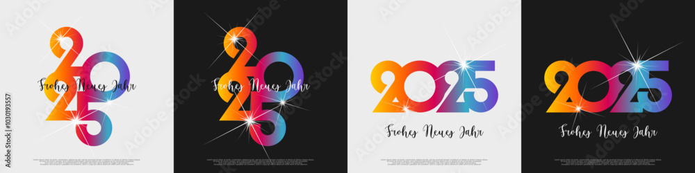 Fototapeta premium frohes neues jahr 2025