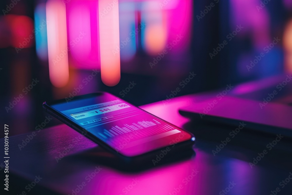 Digital Coupons on Mobile: A smartphone displaying a coupon code for 20% off with a bright barcode, ready to be scanned at checkout. 