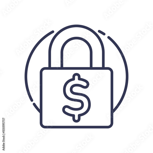 A padlock with a dollar sign symbolizes financial security and protection.