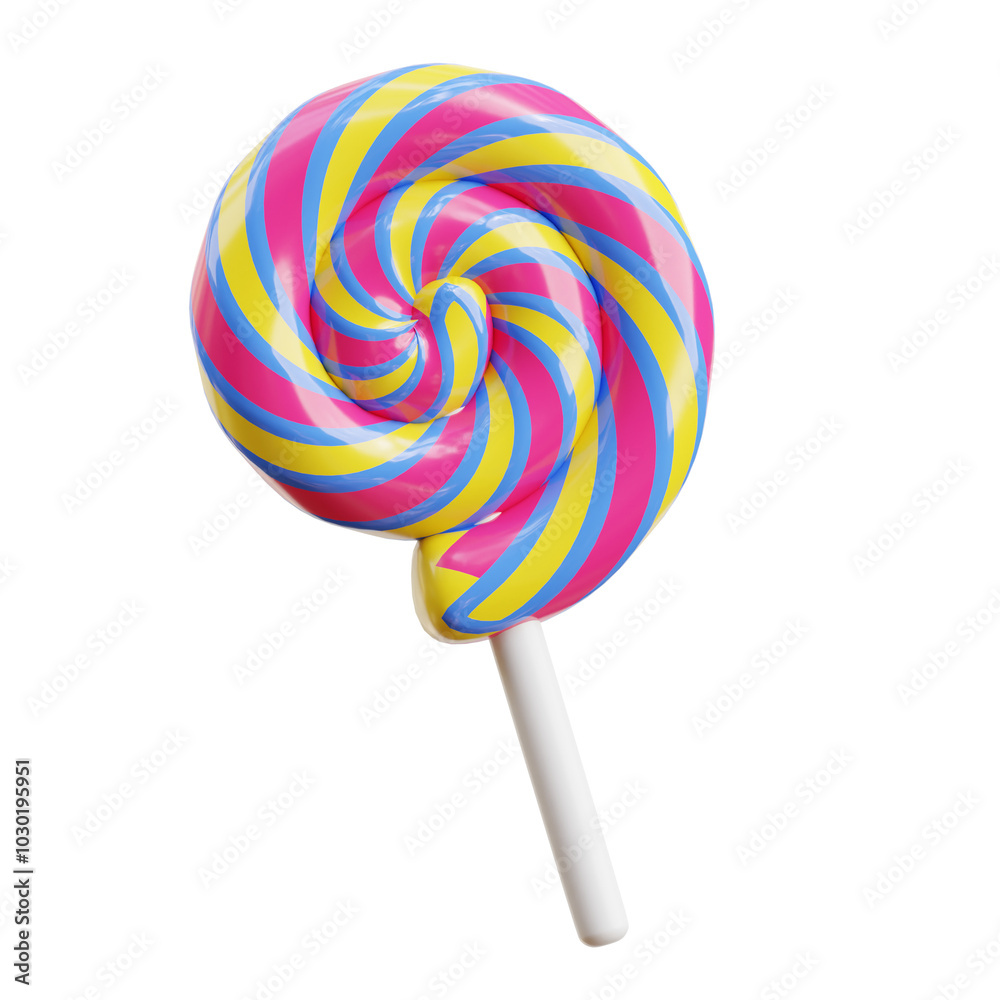 custom made wallpaper toronto digital3D Colorful Dutch Swirl Lollipop Illustration