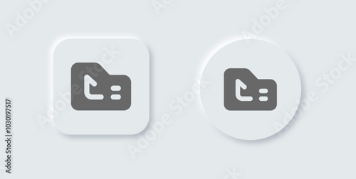 Upload solid icon in neomorphic design style. Arrow signs vector illustration.