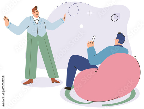 Introvert vector illustration. Privacy is highly valued by introverted individuals in order to maintain their mental well being The restriction of excessive social interaction can provide sense