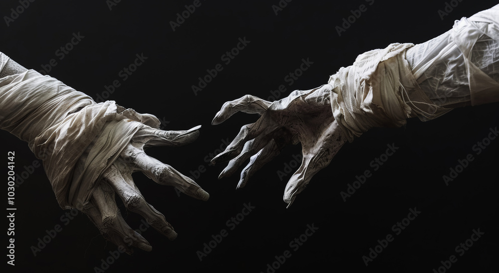 Halloween concept, Scary hands isolated black background
Halloween concept, Scary hands isolated black background