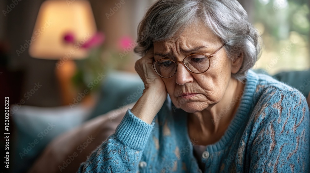 Mature Woman Contemplating Mature Woman Contemplating