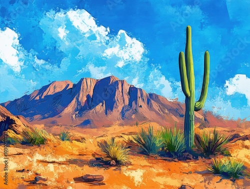 Serene Southwestern Sunset photo
