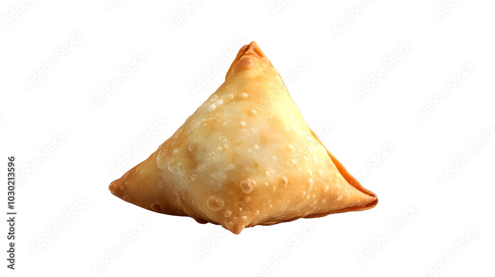 Indian snack food. Onion samosa isolated on a white background Indian snack food. Onion samosa isolated on a white background