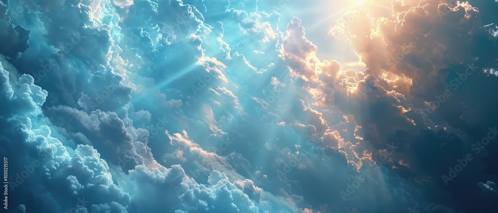 Dynamic Cloudscape with Towering Cumulo Clouds Dynamic Cloudscape with Towering Cumulo Clouds
