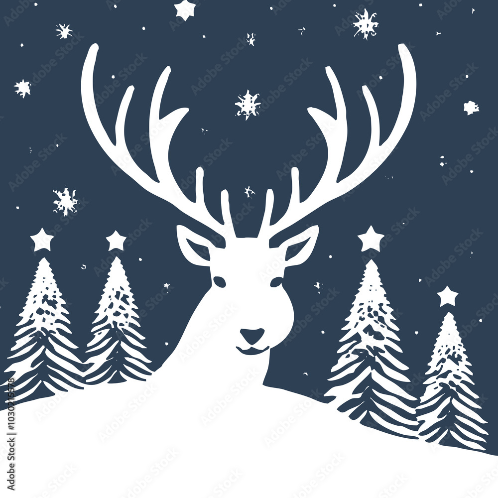 Christmas card design. Minimalist pattern Christmas card design. Minimalist pattern