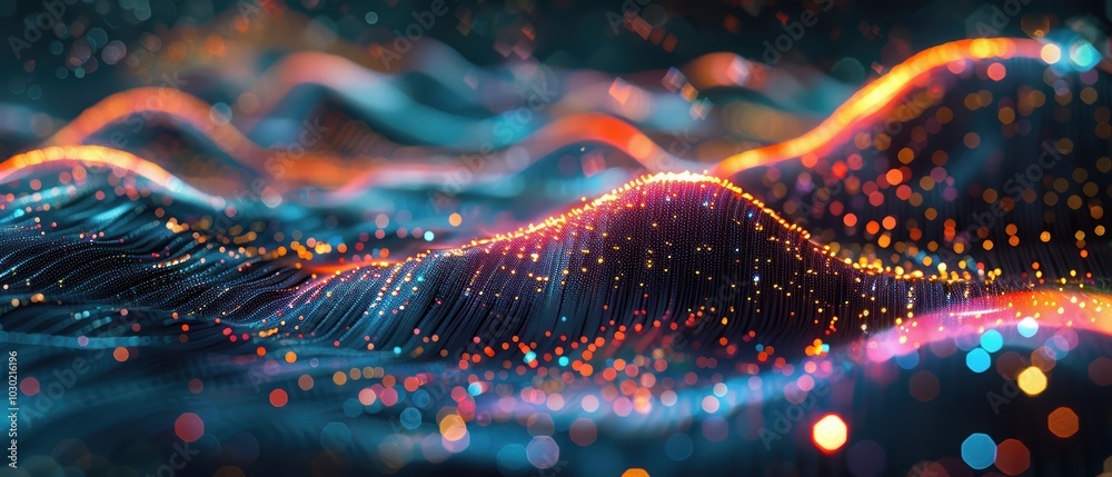 Vibrant Holographic Data Visualization Background Vibrant Holographic Data Visualization Background