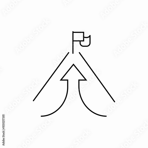 connect goal arrow icon sign vector