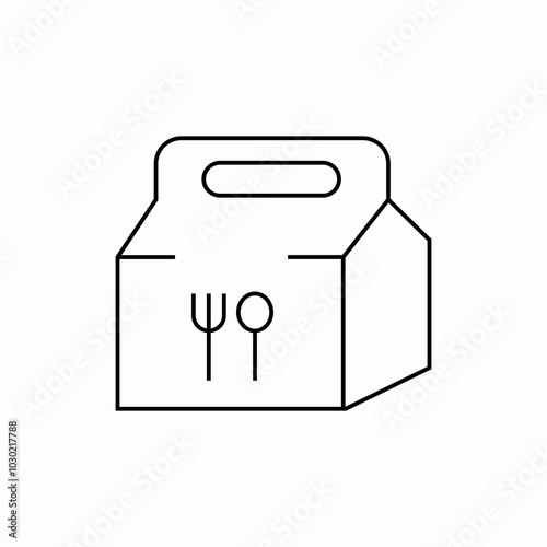 food box icon sign vector