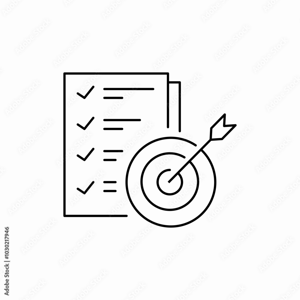 goal planing icon sign vector goal planing icon sign vector