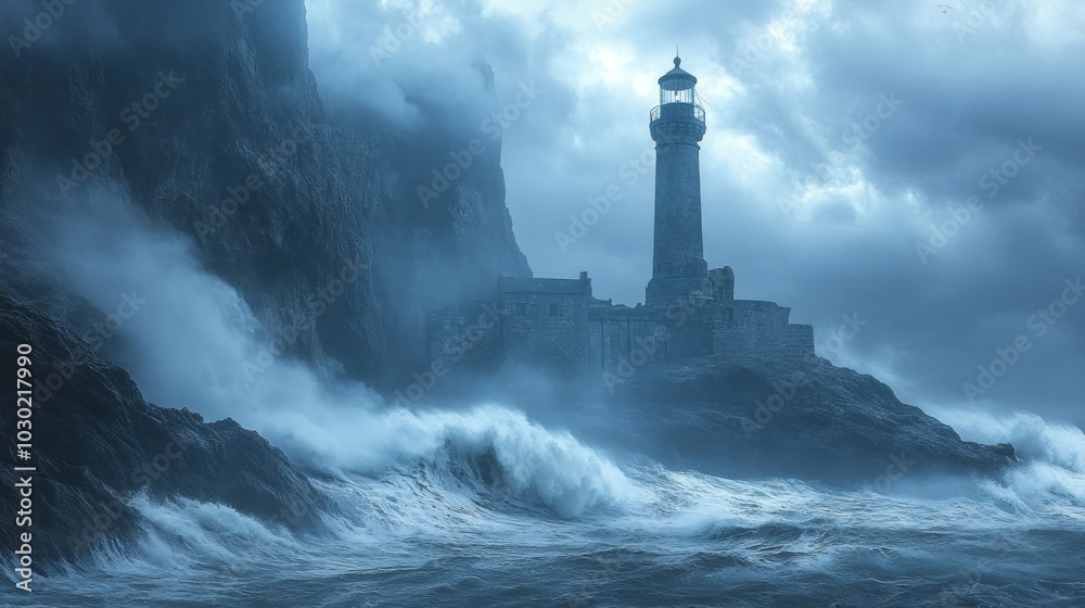 A lighthouse stands tall against a stormy sea, its light a beacon of hope amidst the crashing waves and dramatic clouds. A lighthouse stands tall against a stormy sea, its light a beacon of hope amidst the crashing waves and dramatic clouds.