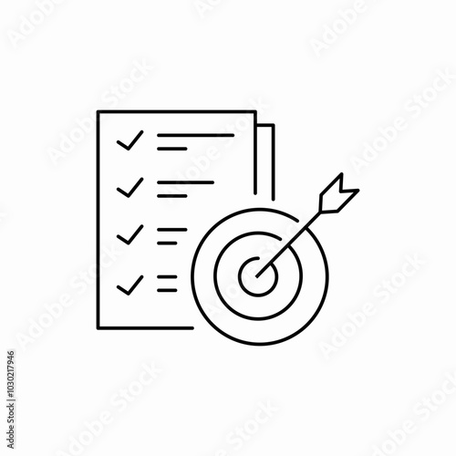 goal planing icon sign vector
