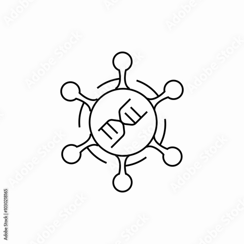 medical virus icon sign vector