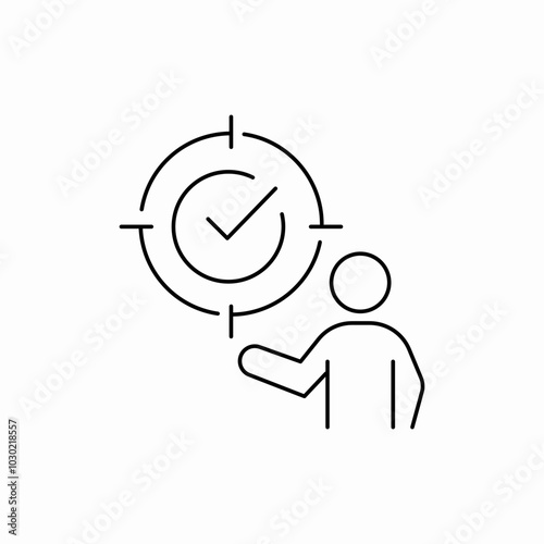 target plan icon sign vector