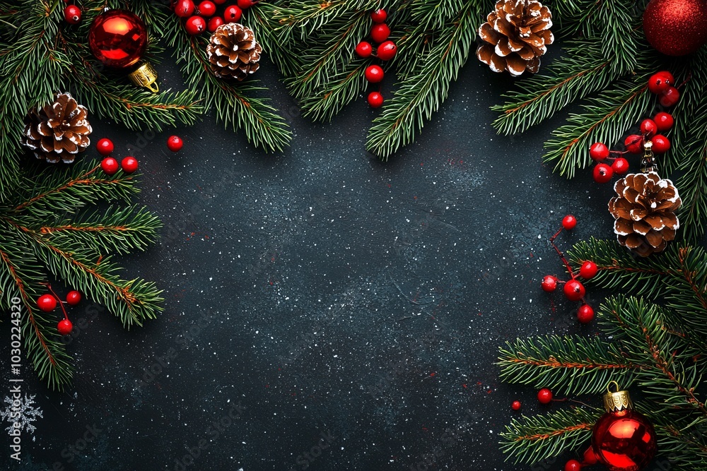 Christmas Season Background created with Generative AI Christmas Season Background created with Generative AI