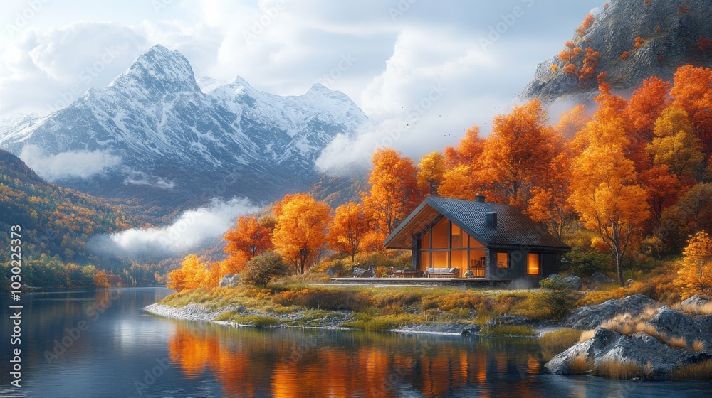 Cozy Autumn Mountain Retreat with Nature's Warmth Cozy Autumn Mountain Retreat with Nature's Warmth