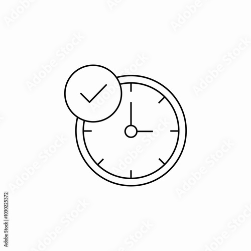 approved time icon sign vector