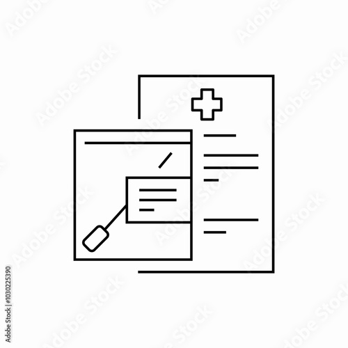 admitted hospital instruction icon sign vector