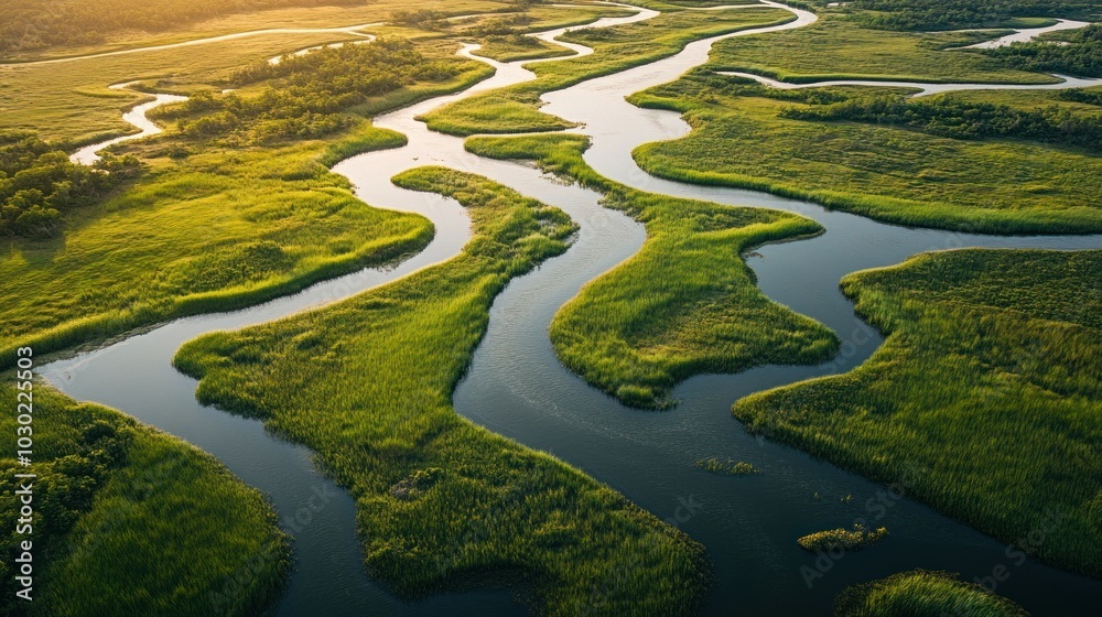 A river with a green bank. The water is clear and calm. There are trees on both sides of the river A river with a green bank. The water is clear and calm. There are trees on both sides of the river