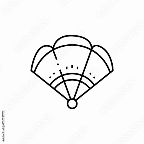 chinese fan icon sign vector
