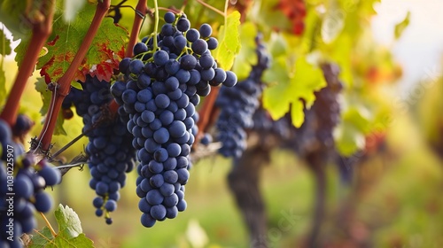 The Autumn Beauty of Blue Vine Grapes: A Closer Look at Hungary's Harvesting Crate for Crafting Red