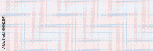 Fancy fabric pattern background, bedding tartan texture textile. Page check plaid vector seamless in white and light colors.