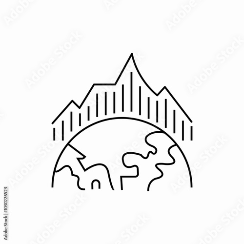 global analysis icon sign vector