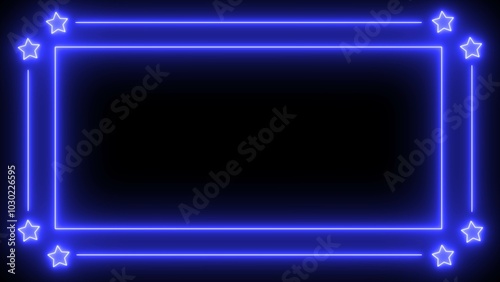 Wallpaper Mural Neon rectangle loading icon illustration on black background. neon Rectangle Border and neon rectangle frame. Torontodigital.ca