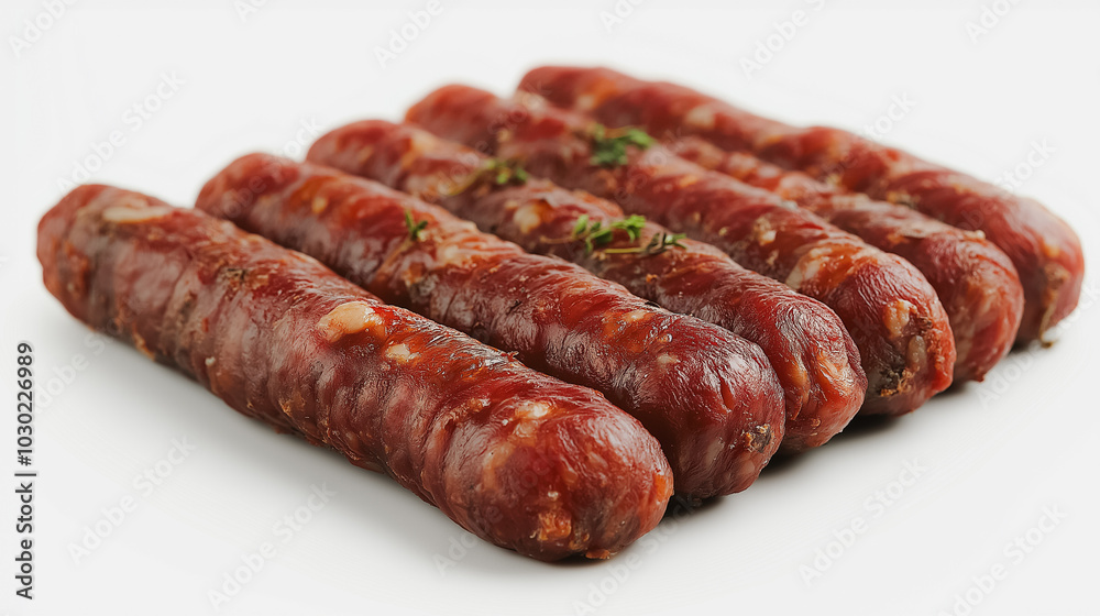 Argentinian choripán isolated on white background Argentinian choripán isolated on white background