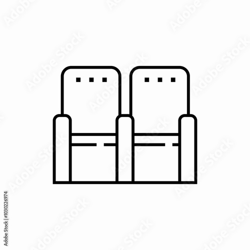 outdoor chair icon sign vector