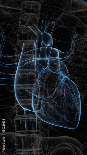 3D Medical Illustration Of Stent in Heart | Coronary Stent Video | Artery Stent Video | Xray Video in HD photo