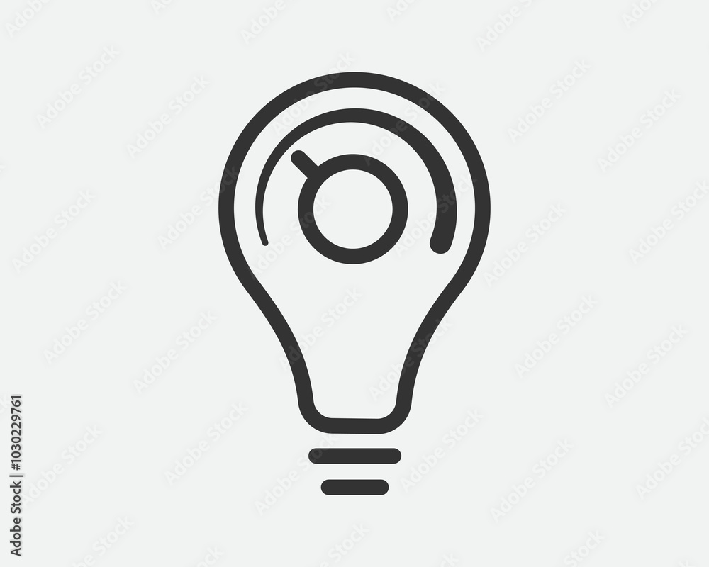 Light dimmer icon line trendy design. Electricity lamp saving energy sign. Black and white flat style. Light dimmer icon line trendy design. Electricity lamp saving energy sign. Black and white flat style.