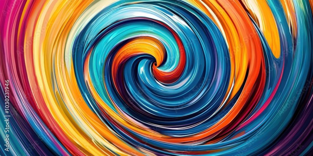 A Dynamic Swirl of Vibrant Paint in Hypnotic Motion A Dynamic Swirl of Vibrant Paint in Hypnotic Motion