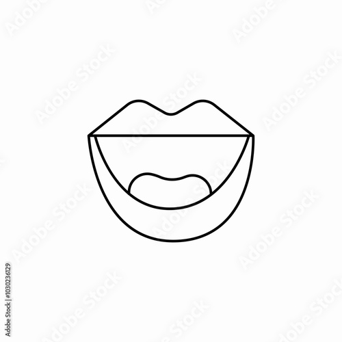 female mouth icon sign vector