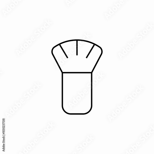 shaving brush icon sign vector